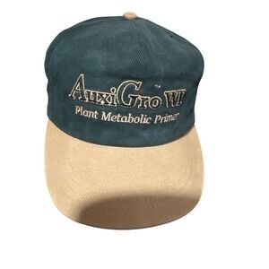 Vintage AuxiGro WP Plant Metabolic Primer Hat Teal Tan Adjustable Strap Cap